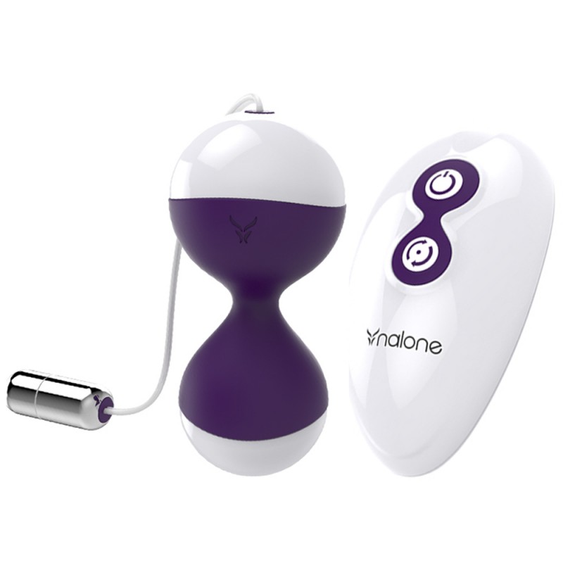 Nalone Miu Miu Remote Control Vibrating Kegel Exercise Weight Kit Balls - Purple
